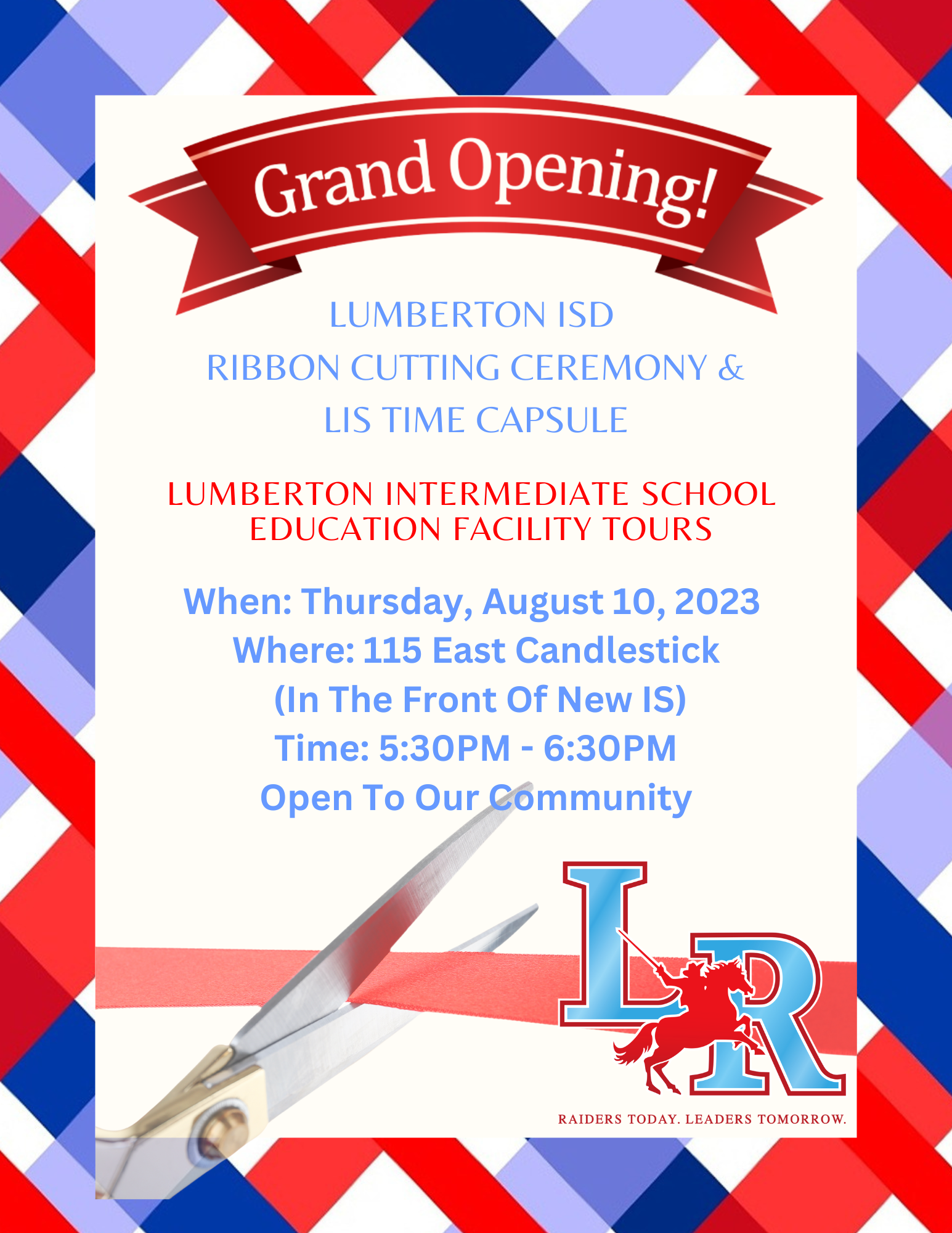 Lumberton Intermediate School Ribbon Cutting